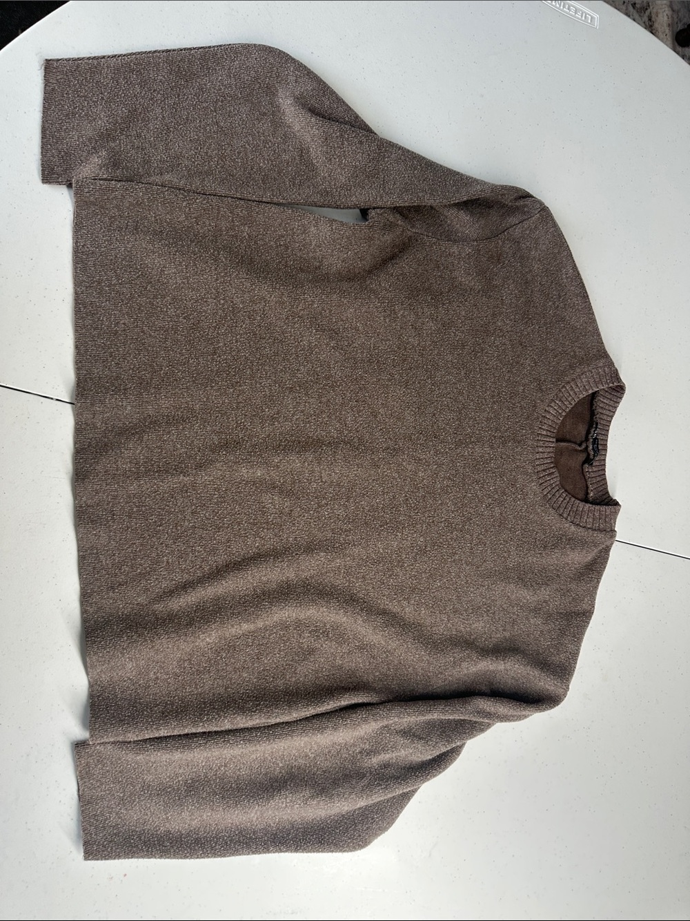 Zara Women's Brown Crewneck Sweater E1